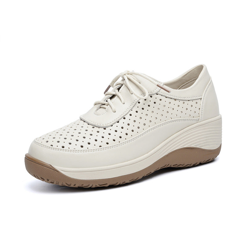 Women's Breathable Sneakers with Perforated Upper and Ergonomic Footbed