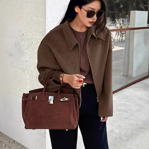 Women's Elegant Soft Material Oversized Short Jacket