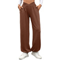 Women's Comfortable Palazzo Pants with Elastic Waist and Side Pockets