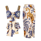 Women's Crop Top and Maxi Skirt Set
