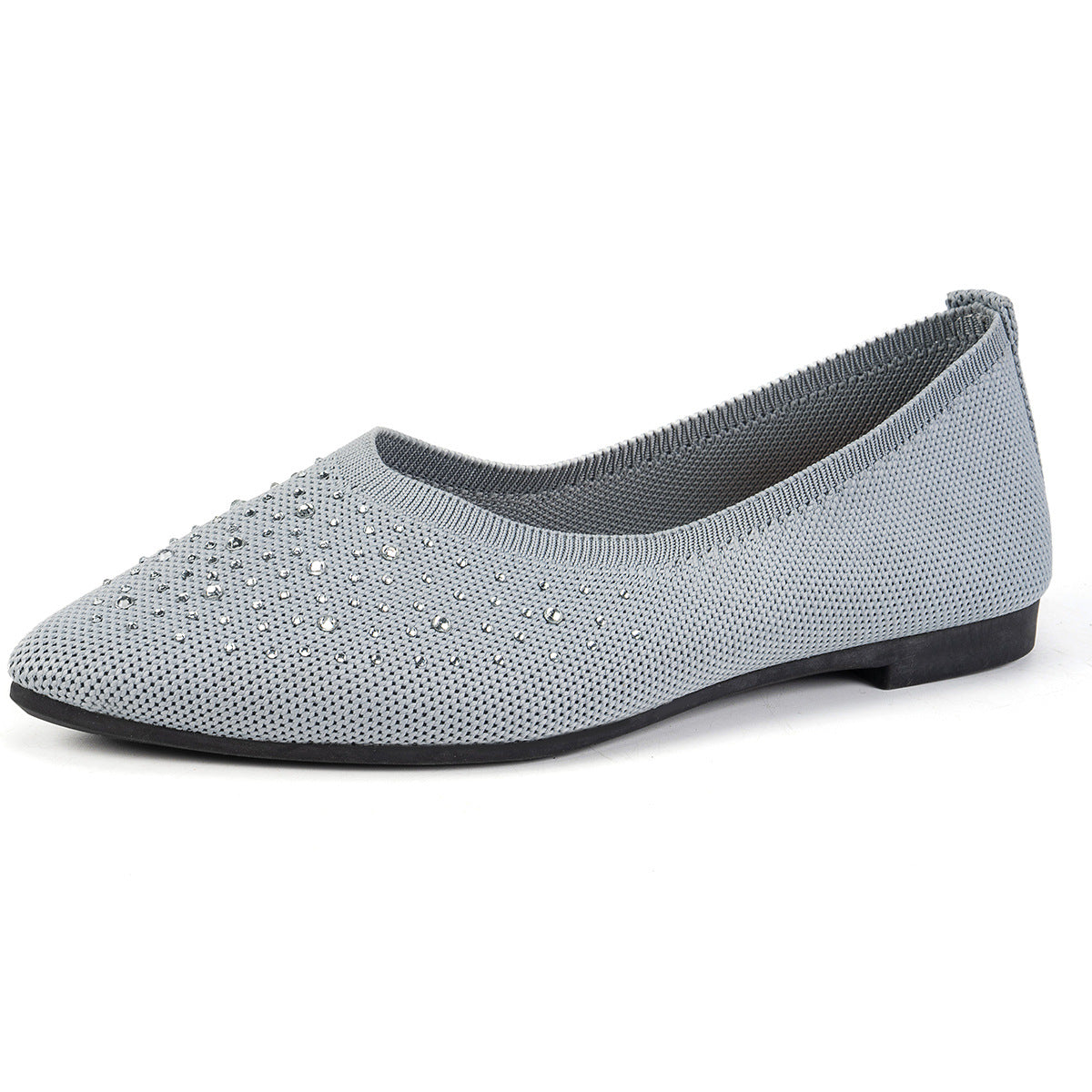 Women's Ballet Flats with Subtle Rhinestone Accents