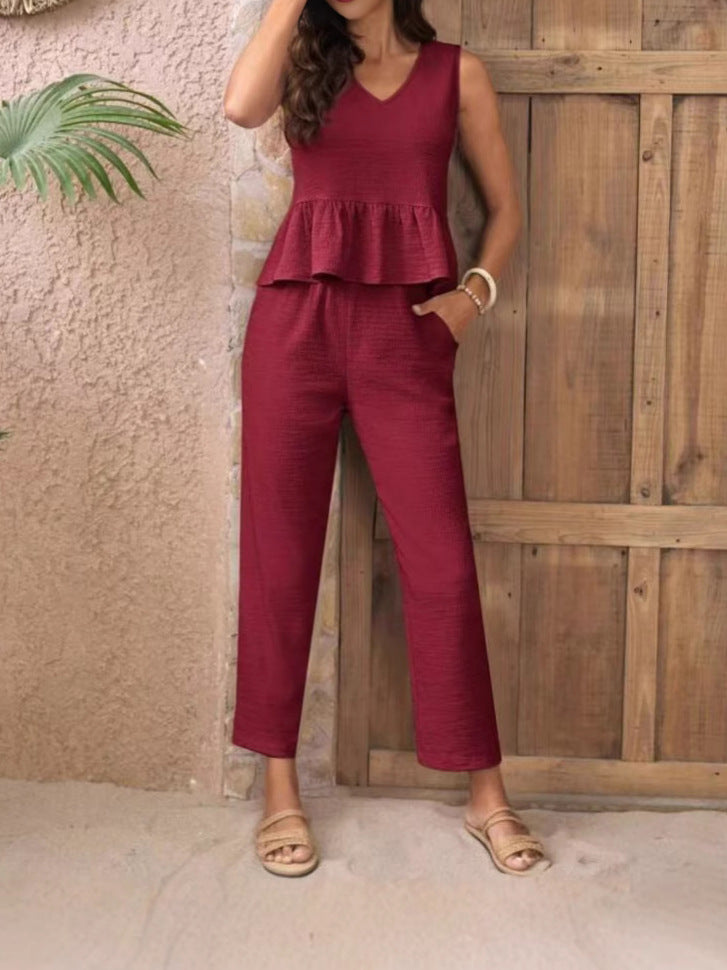 Elegant Jumpsuit with Modern Ruching and Casual Cut