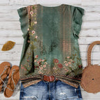Women's Blouse with Floral Pattern