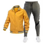 Men's Sporty Track Jacket and Jogging Pants Set