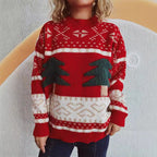Women's Festive Knit Sweater with Holiday Motif