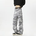 Women's Camouflage Cargo Pants with High Pockets