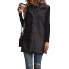 Women's Elegant and Cozy Teddy Jacket with Button Placket