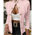 Elegant Knit Cardigan with Decorative Buttons