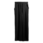 Women's Elegant Relaxed Fit Pants with Elastic Waist