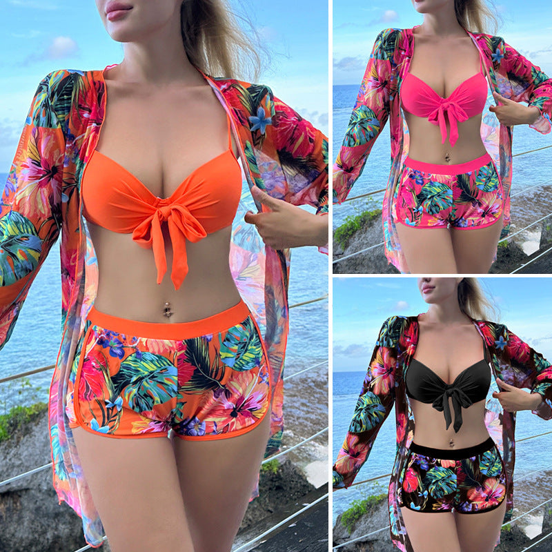 Women's Swimsuit with Floral Kimono