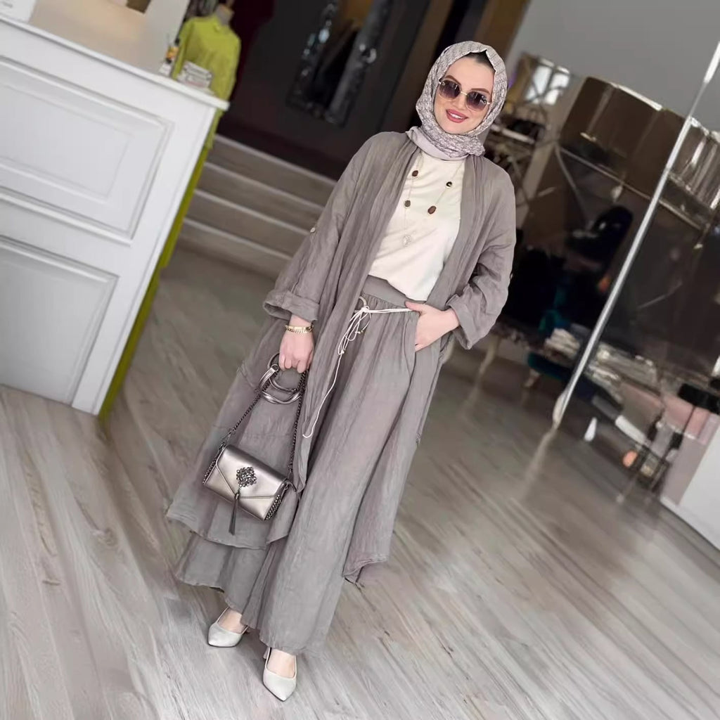 Women's Casual and Elegant Two-Piece Set with Throw