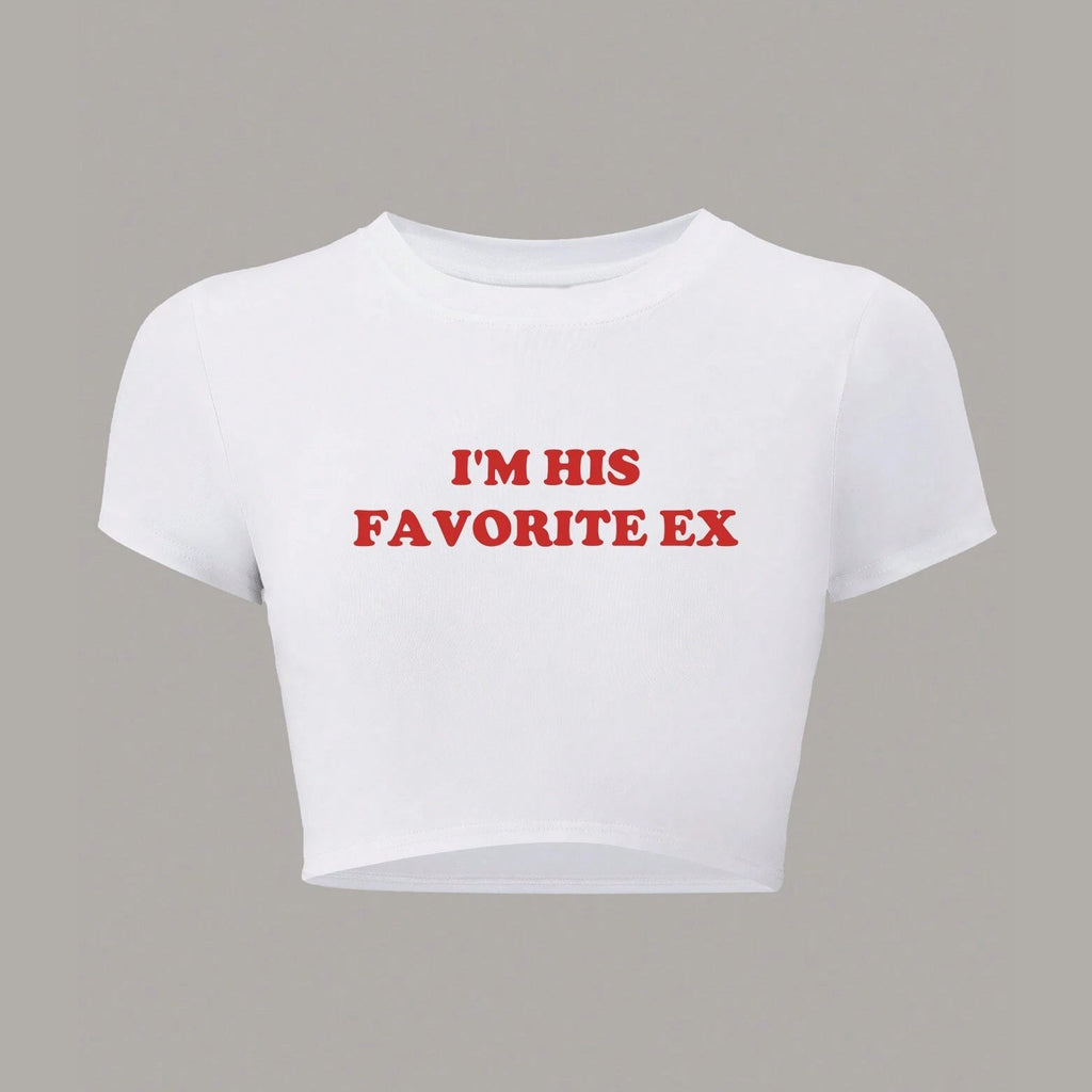Women's Crop T-Shirt with Captivating Statement Print