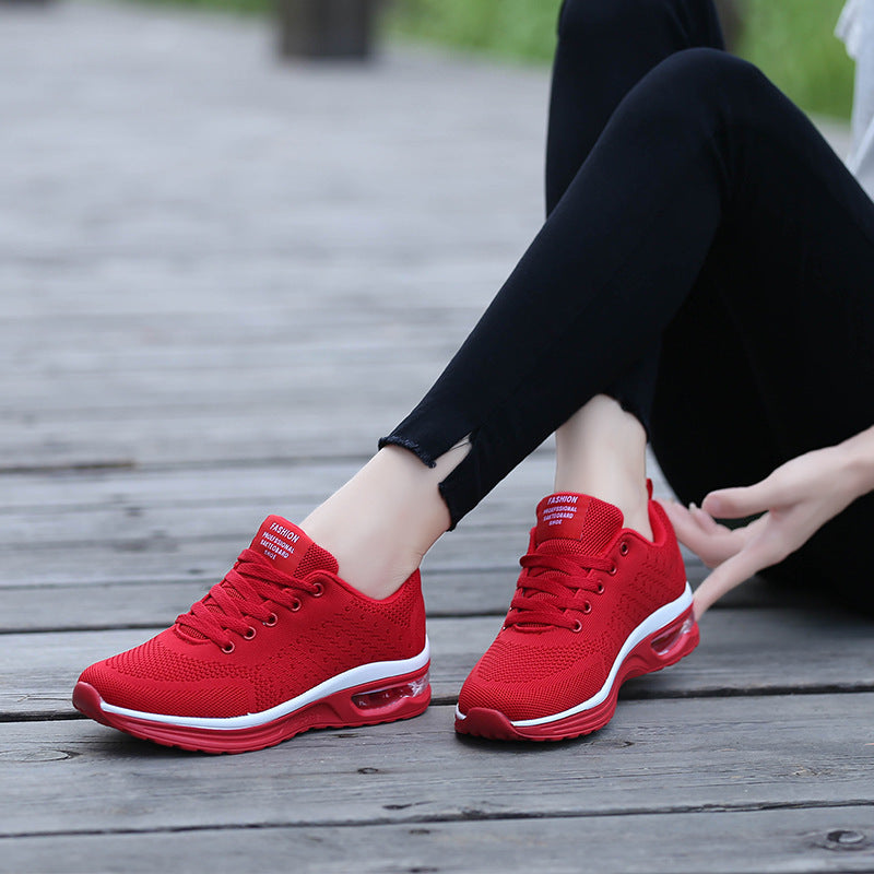 Women's Breathable Fitness Sneakers with Shock-Absorbing Sole