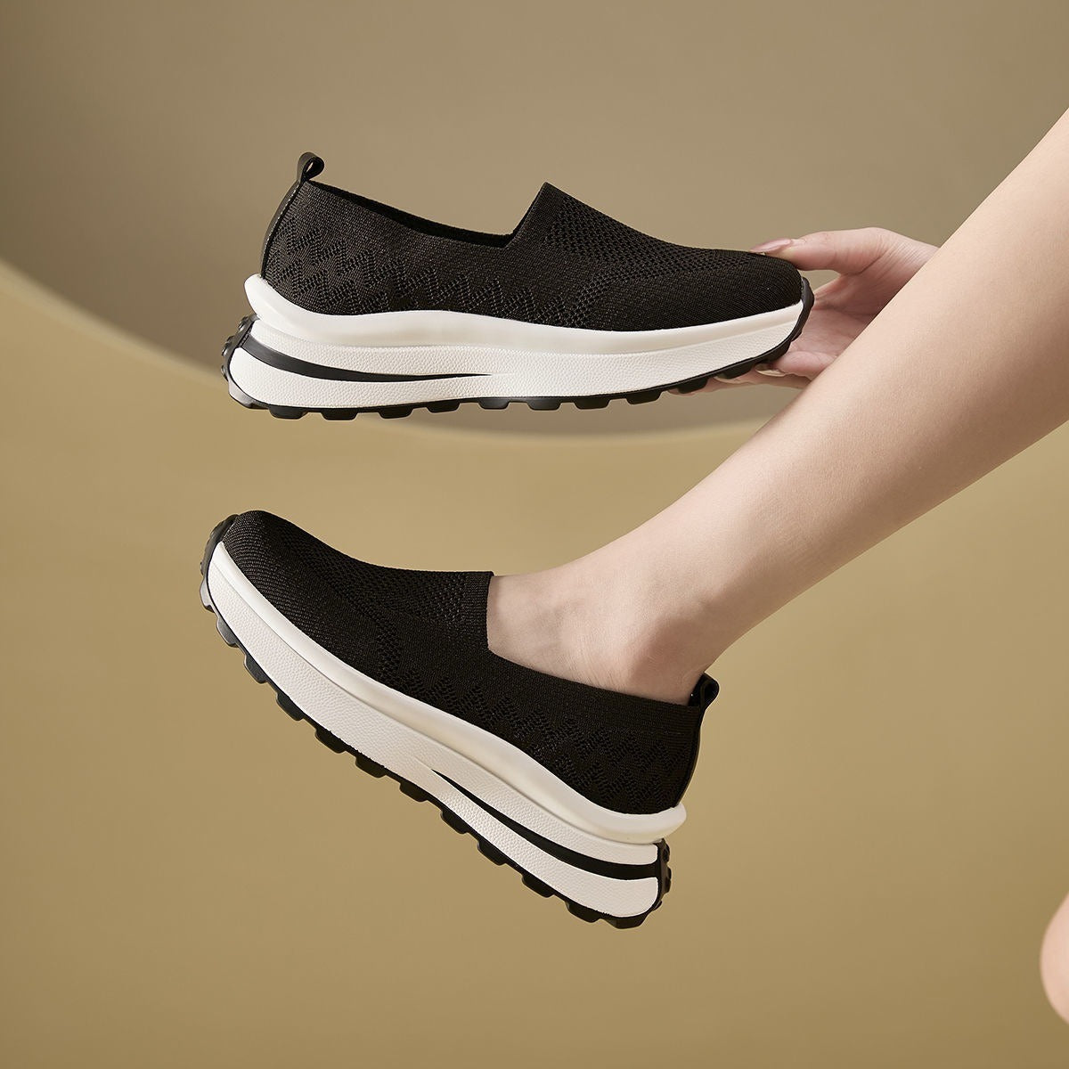 Women's Breathable Slip-On Sneakers with Flexible Cushioning System