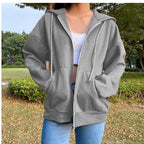 Women's Comfortable Hooded Jacket with Pockets