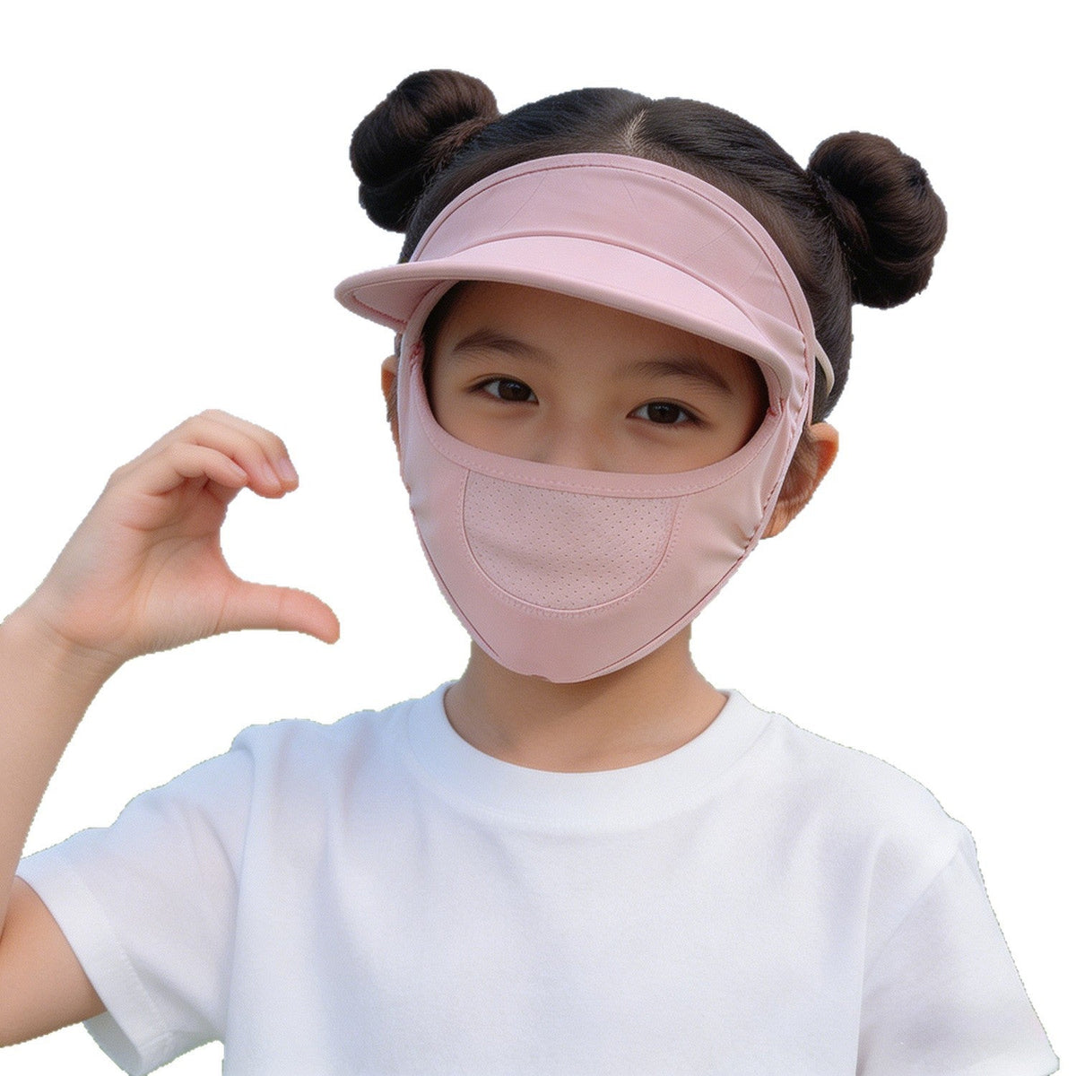 Women's Sun Protection Visor with Integrated Breathable Face Mask