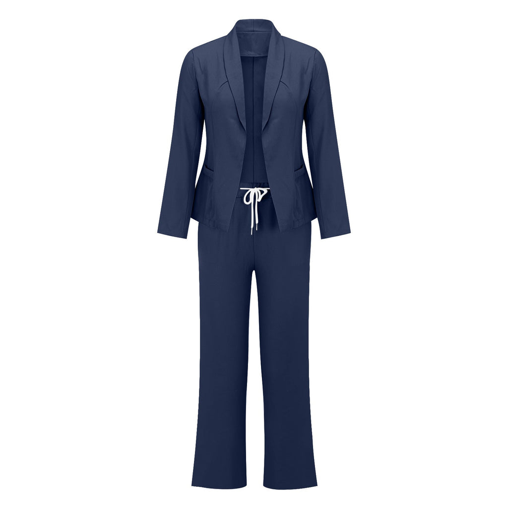 Elegant Blazer-Style Jumpsuit with Adjustable Waist
