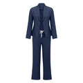 Elegant Blazer-Style Jumpsuit with Adjustable Waist