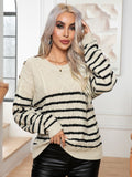 Women's Patterned Knit Sweater with Elegant Details