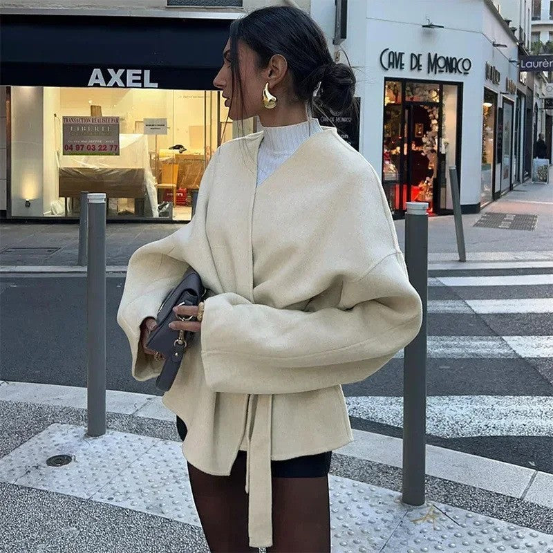 Women's Fashionable Oversized Wrap Coat