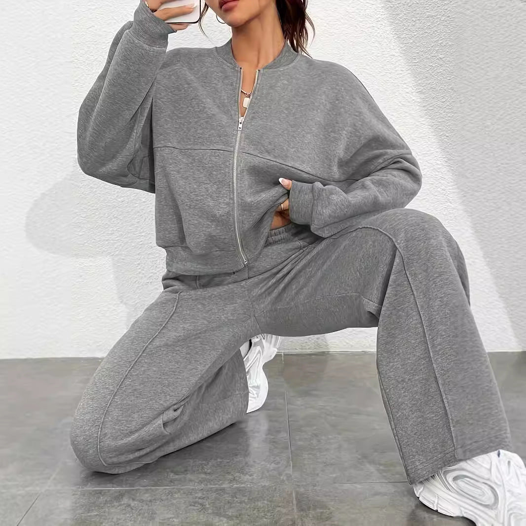 Women's Casual Sweat Set with Pockets