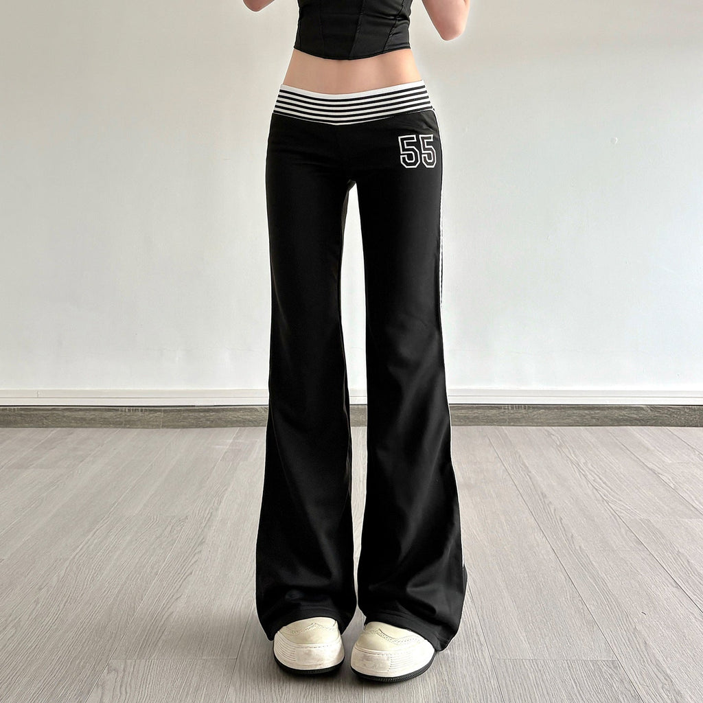 Women's Flared Joggers with Side Stripes