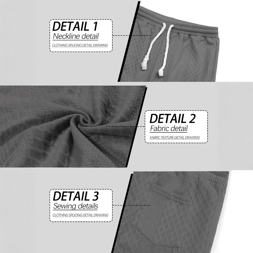 Men's Patterned Knit Leisure Set