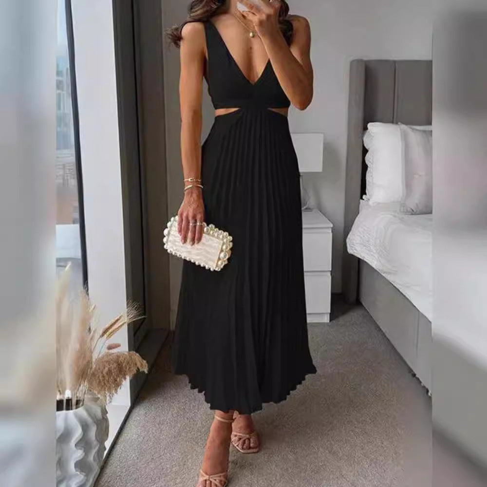 Women's Elegant Pleated Evening Dress
