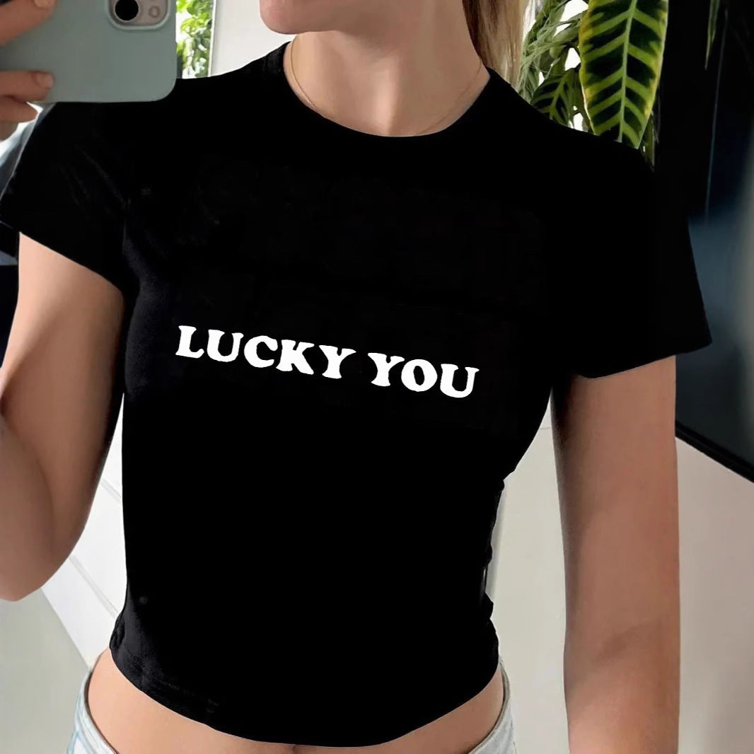 Women's Skull Print Crop T-Shirt