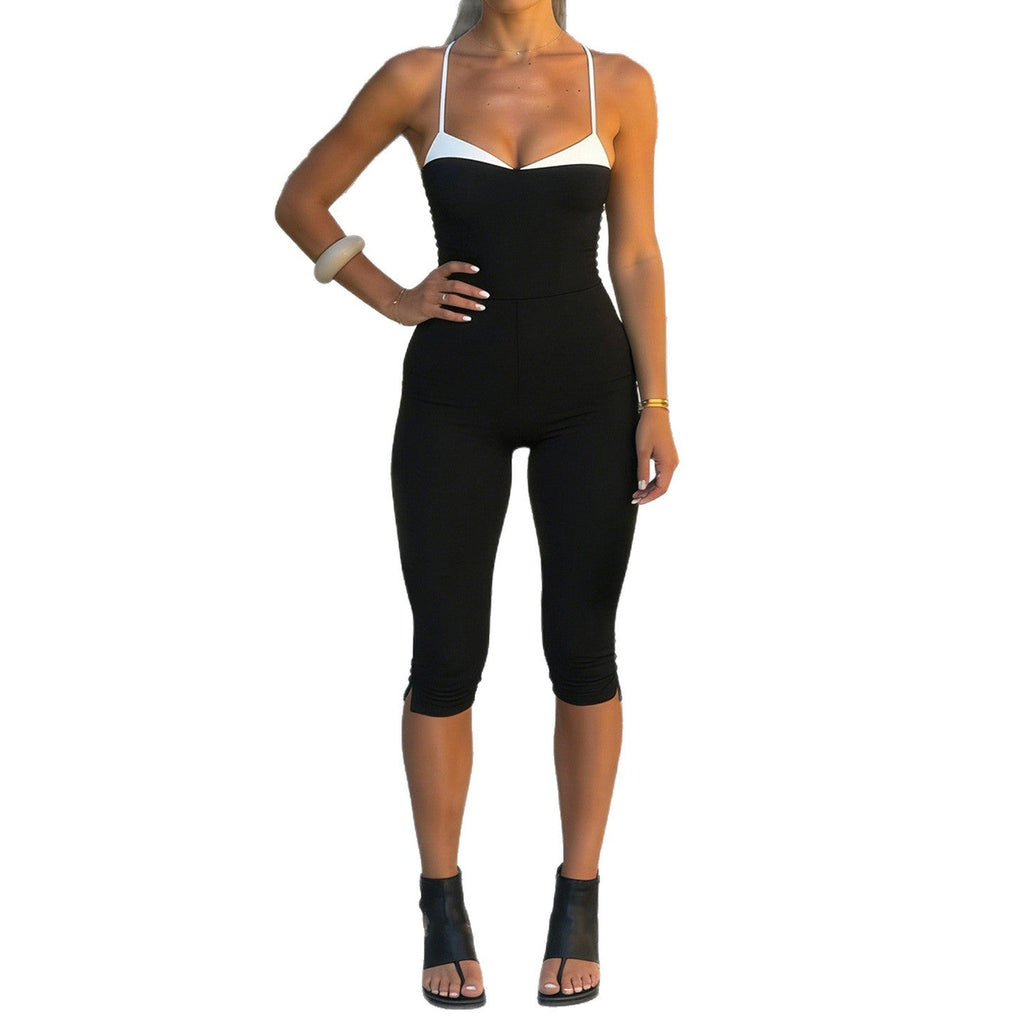 Elegant Overall with Bust Detail and Adjustable Straps