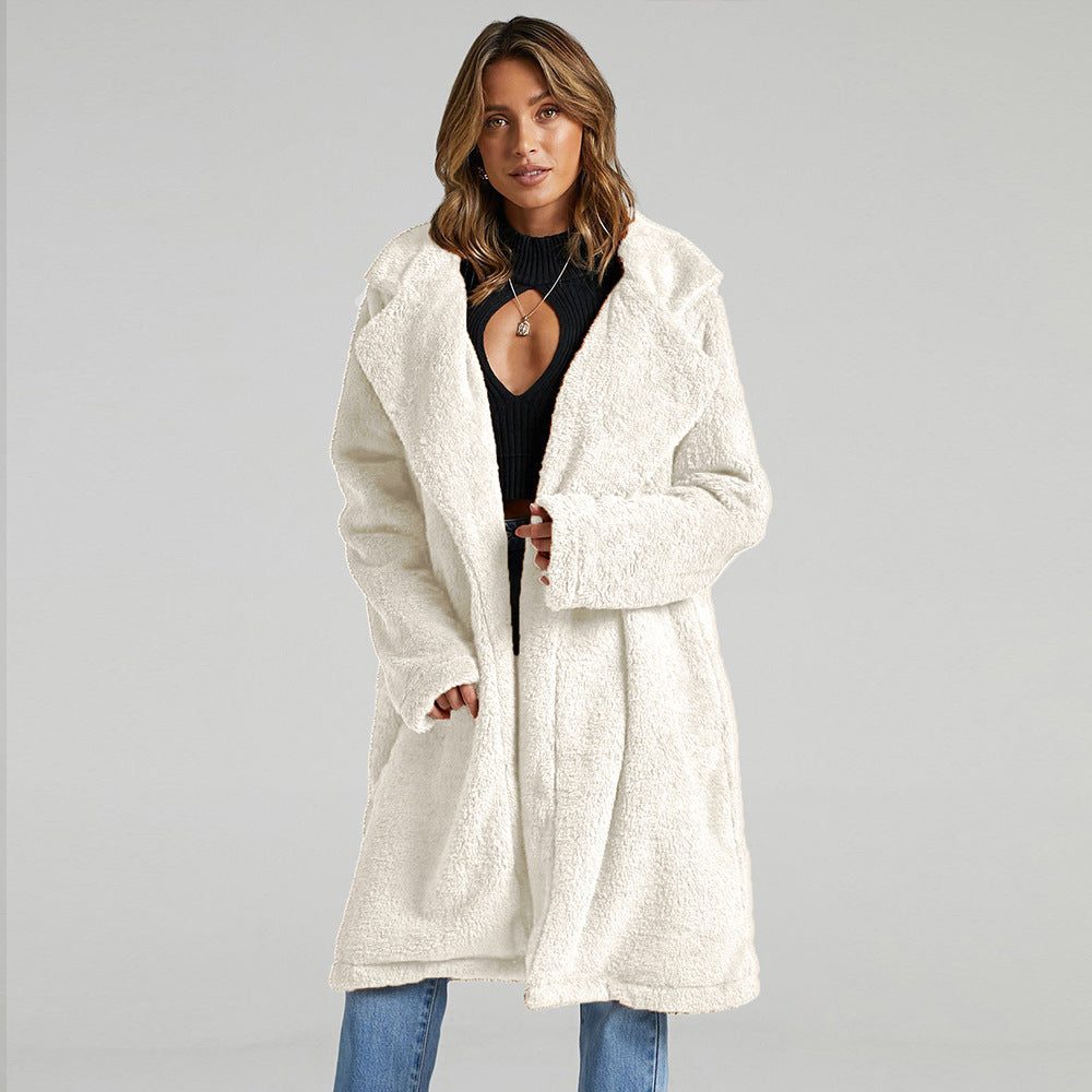 Women's Fluffy Teddy Texture Long Coat