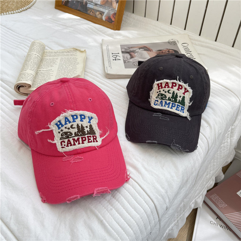 Men's Distressed Vintage-Inspired Baseball Cap