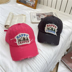 Men's Distressed Vintage-Inspired Baseball Cap