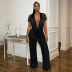 Women's Elegant Oversized Outfit in Flowy Fabric
