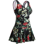 Women's Ruffled Swimsuit with Cherry Print