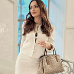 Women's Elegant Short Jacket with Textured Button Details