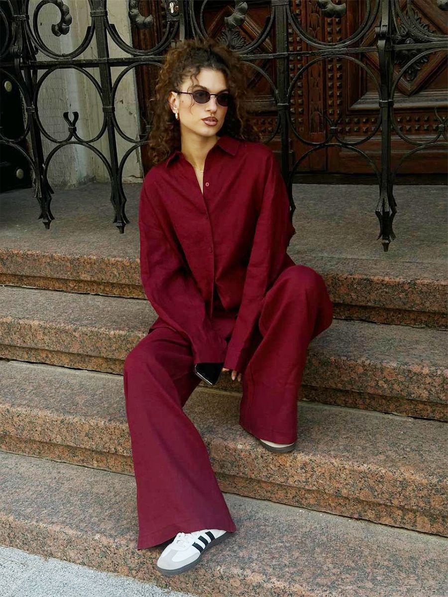 Women's Airy Pantsuit with Relaxed Fit