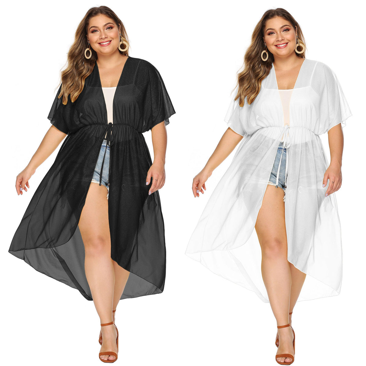 Women's Elegant Sheer Beach Kimono