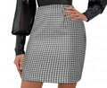 Women's Houndstooth Mini Skirt