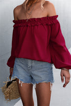Off-Shoulder Ruffled Blouse