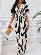 Women's Elegant Modern Jumpsuit with Abstract Print