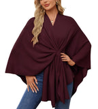 Women's Elegant Wrap Sweater with Asymmetrical Cut