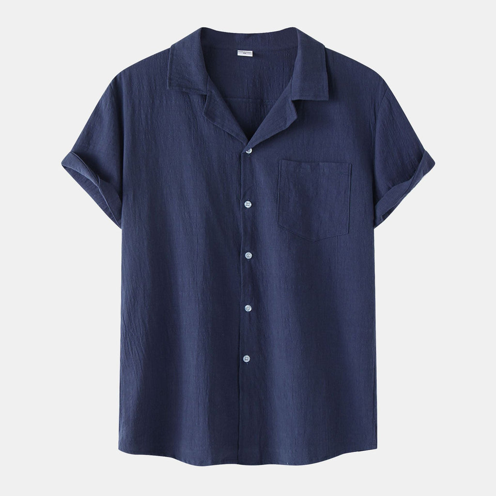 Women's Short-Sleeve Shirt with Practical Chest Pocket and Casual Cut
