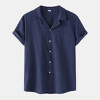 Women's Short-Sleeve Shirt with Practical Chest Pocket and Casual Cut