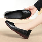 Women's Ballet Flats with Breathable Perforated Pattern and Flexible Sole