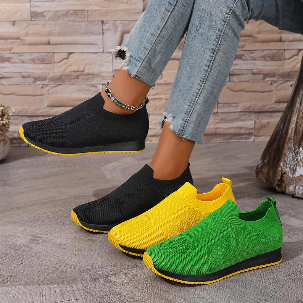 Women's Breathable Slip-On Sneakers with Elastic Insert