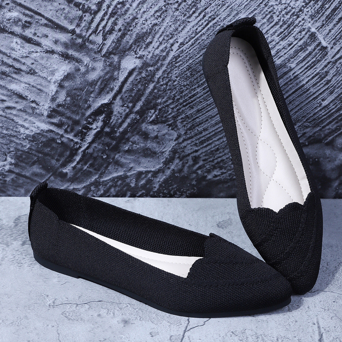 Women's Ballet Flats with Elegant Heart Cutout