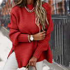 Women's Chunky Knit Sweater with Modern Texture and Loose Fit