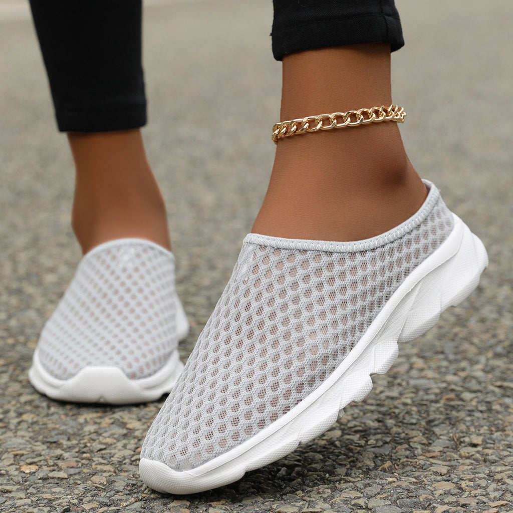 Women's Breathable Slip-On Sports Shoes with Flexible Mesh Design