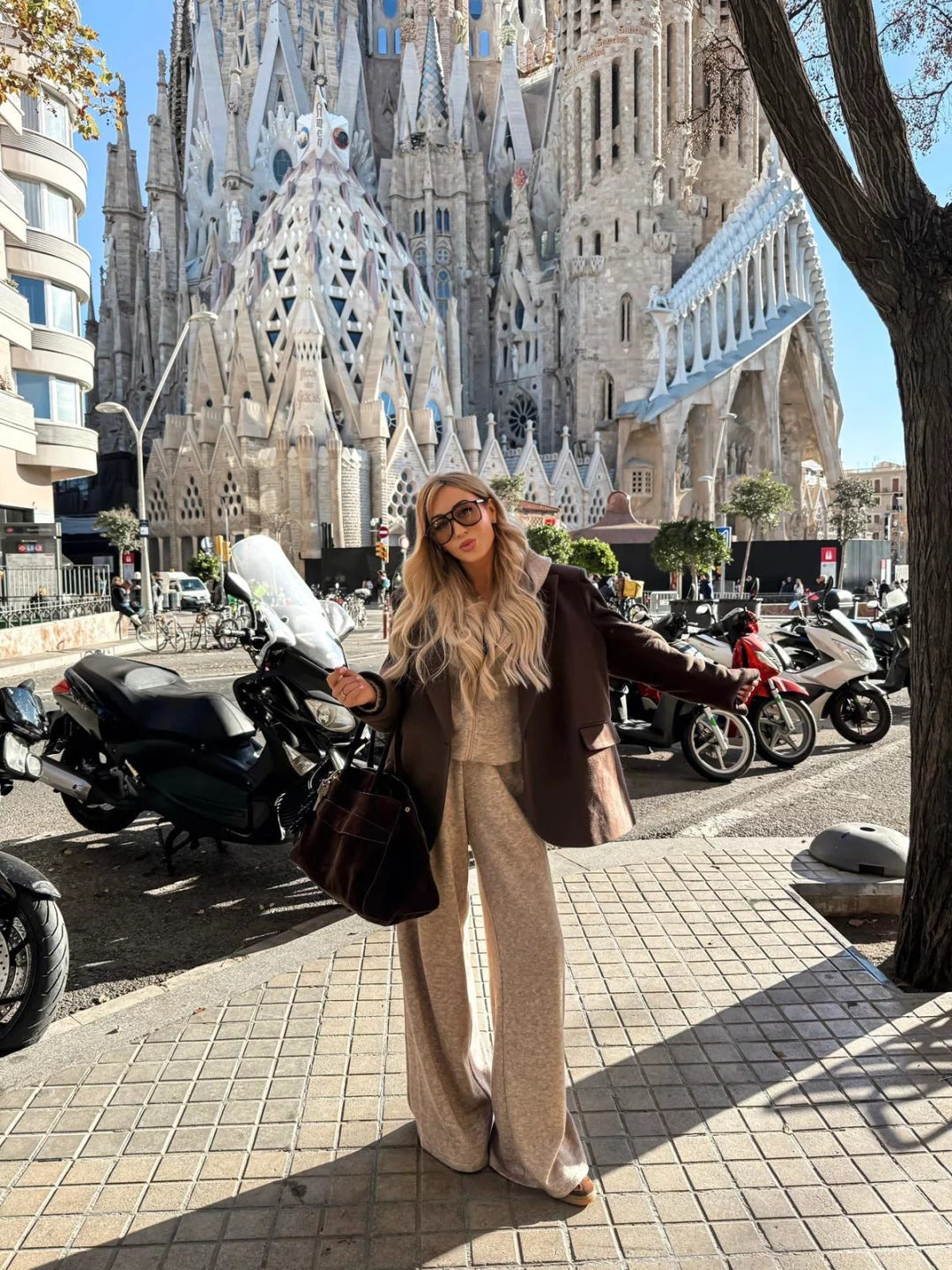 Elegant Fleece Jumpsuit with High Collar and Full-Length Zipper